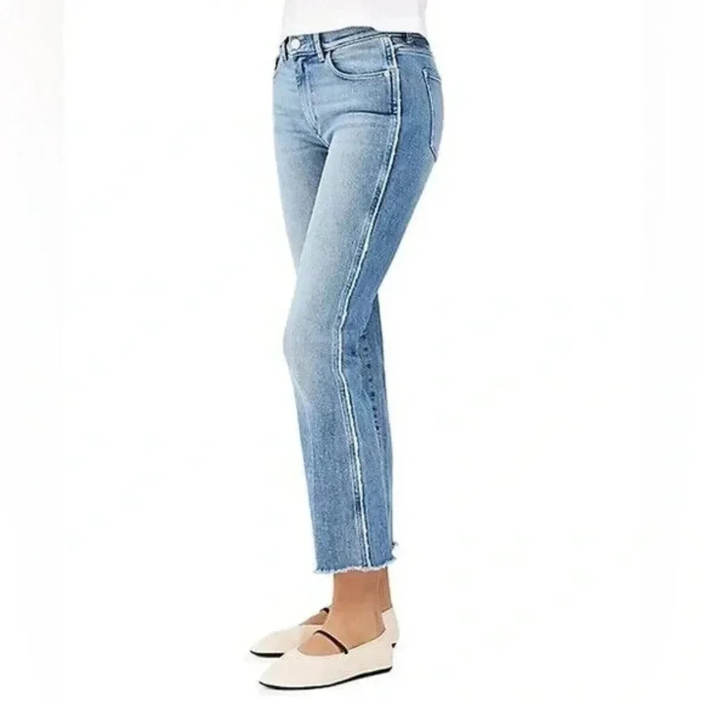 DL1961 Mara Straight High Rise Instasculpt Ankle Medium Wash Size 18W NWT